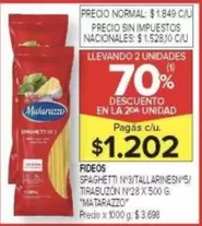 Matarazzo - SPAGHETTI Nº3/TALLARINESN S/ TIRABUZÓN N'28 X 500 G