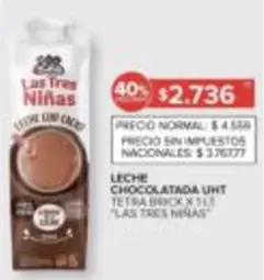 Las Tres Niñas - LECHE CHOCOLATADA UHT