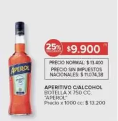 Aperol - APERITIVO C/ALCOHOL