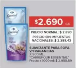 Carrefour - SUAVIZANTE PARA ROPA V/FRAGANCIAS