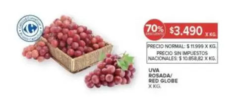 X$ - UVA ROSADA/ RED GLOBE