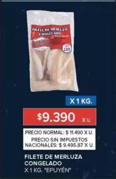 X$ - FILETE DE MERLUZA CONGELADO