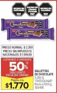 chocolinas - GALLETITAS DE CHOCOLATE