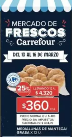 Carrefour - MEDIALUNAS DE MANTECA/GRASA