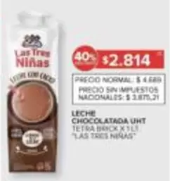 Las Tres Niñas - LECHE CHOCOLATADA UHT
