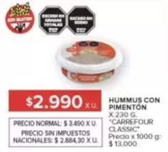 X$ - HUMMUS CON PIMENTÓN