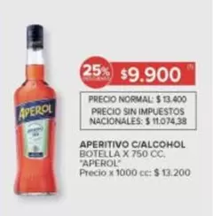 Aperol - APERITIVO C/ALCOHOL