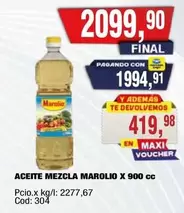 Marolio - ACEITE MEZCLA X 900 cc