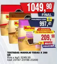 Marolio - TOSTADAS TODAS X 200 GR