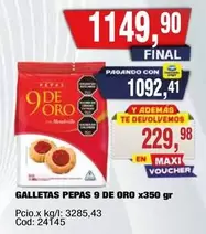 9 de oro - GALLETAS PEPAS 9 DE ORO