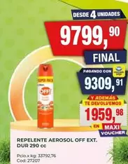 Off - REPELENTE AEROSOL EXT. DUR