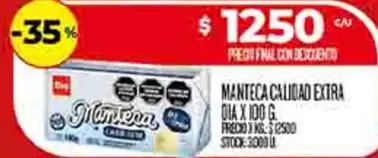 X$ - MANTECA CALIDAD EXTRA