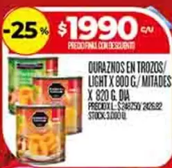 Dia - DURAZNOS EN TROZOS/ LIGHT