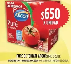 Arcor - PURÉ DE TOMATE