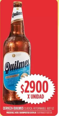 Quilmes - CERVEZA QUILMES RETORNABLE BOT 1L