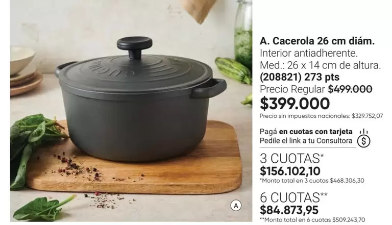 X$ - Cacerola 26 cm diám.