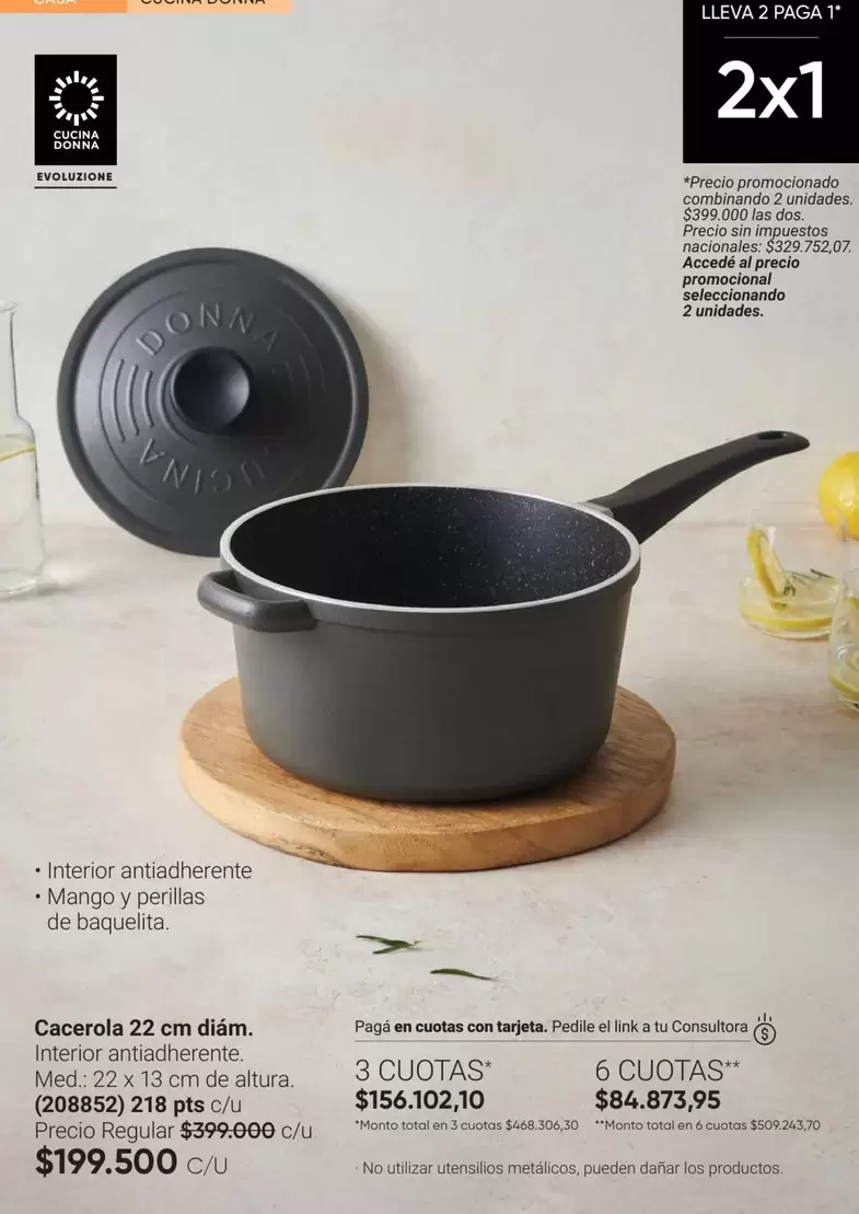 X$ - Cacerola 22 cm diam