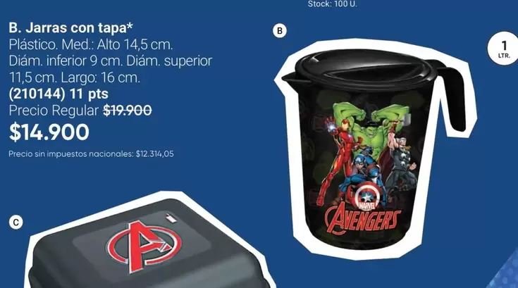 Marvel - Jarras con tapa