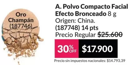 Efecto - Polvo Compacto Facial Bronceado