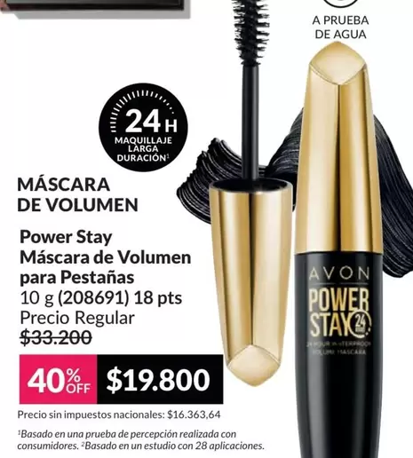 Avon - Máscara de Volumen para Pestañas 10 g (208691)
