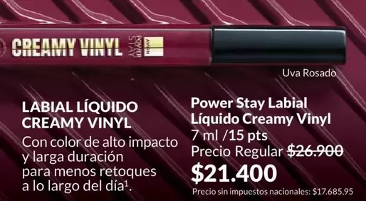 Labial Líquido Creamy Vinyl