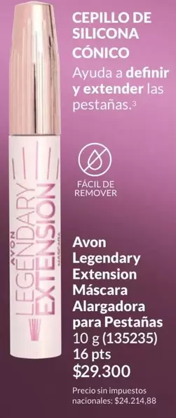 Avon - Legendary Extension Máscara Alargadora para Pestañas