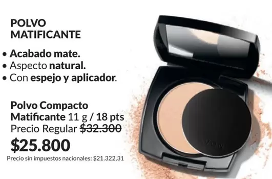 Avon - POLVO MATIFICANTE