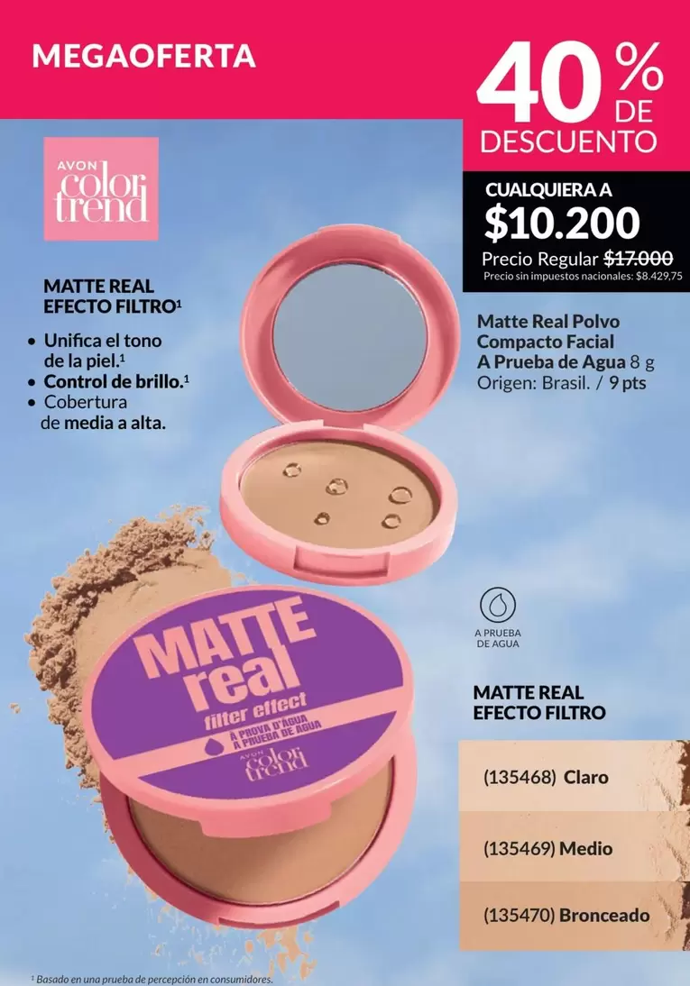 Avon - Matte Real Efecto Filtro