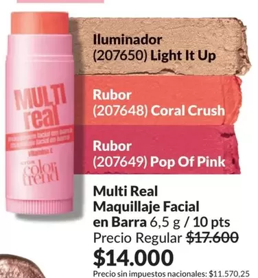 Real - Iluminador (207650) Light It Up,Rubor (207648) Coral Crush,Rubor (207649) Pop Of Pink,Multi  Maquillaje Facial