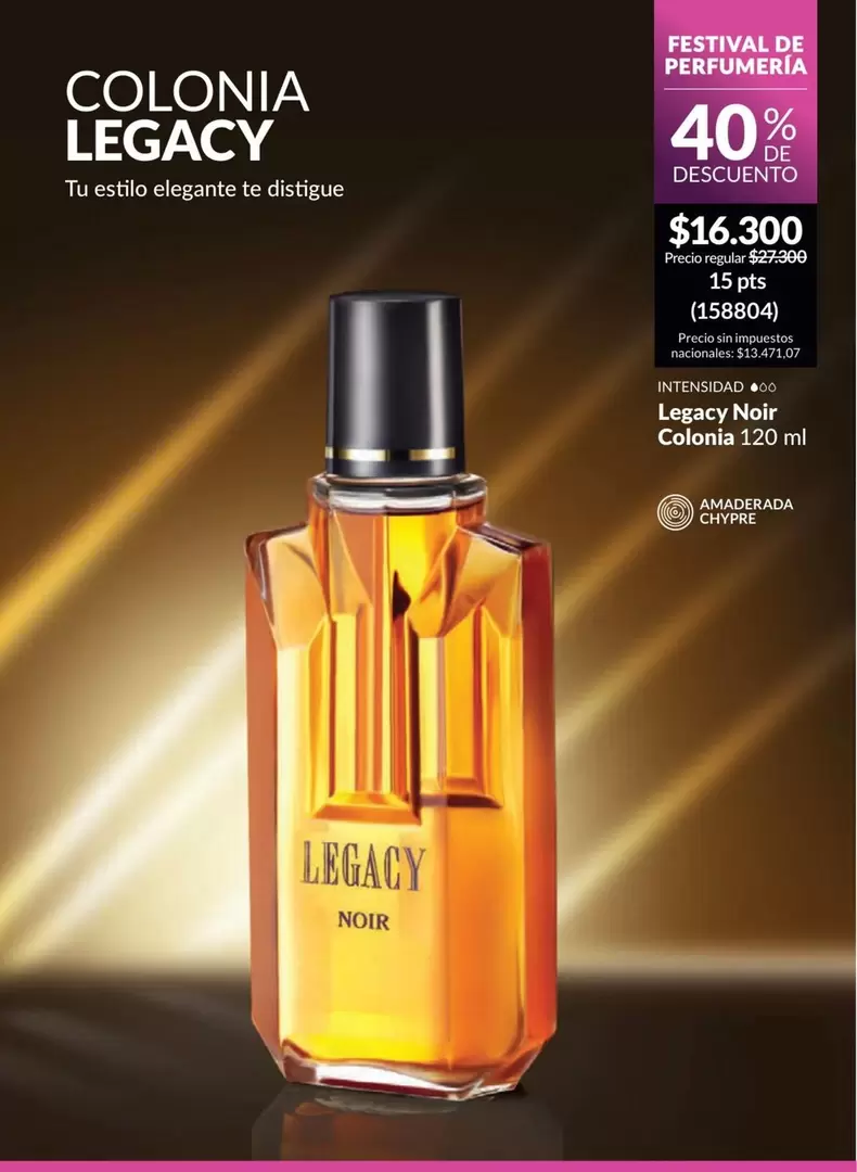 Elegante - Legacy Noir Colonia 120 ml