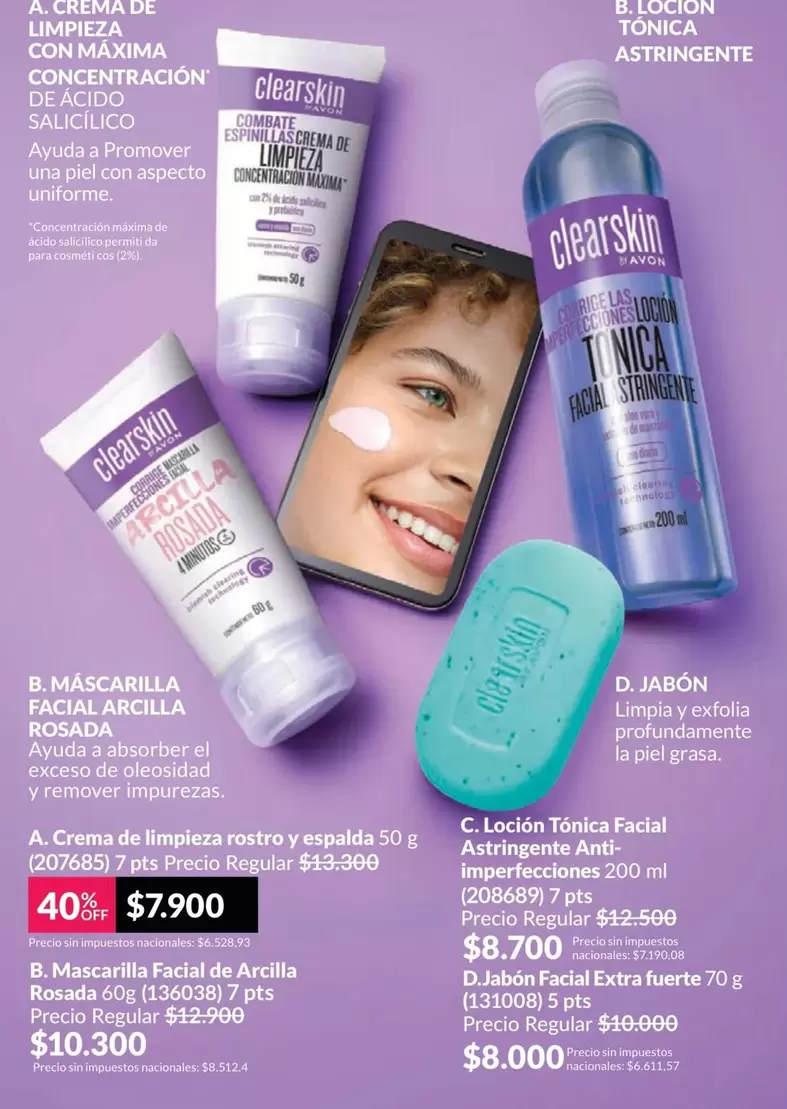 Avon - Crema de Limpieza con maxima concentracion de acido salicilico