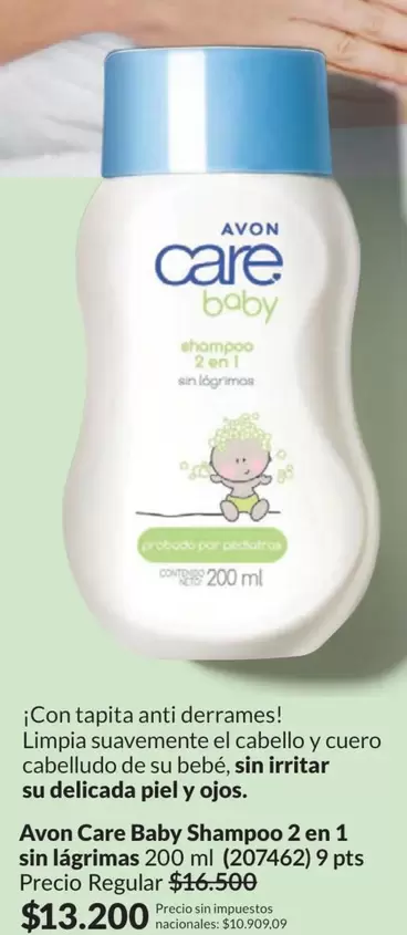 Avon - Care Baby Shampoo 2 en 1 sin lágrimas 200 ml (207462)