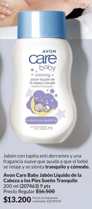 Avon - Baby Jabón Líquido de la Cabeza a los Pies Sueño Tranquilo