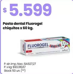 X$ - Pasta dental Fluorogel chiquitos