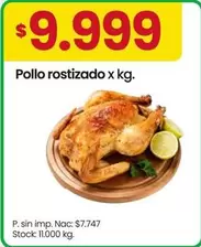 X$ - Pollo rostizado x kg.