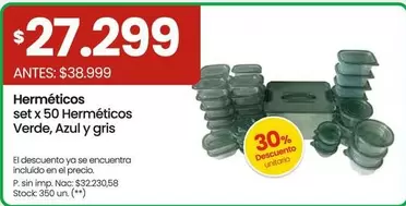 X$ - Herméticos set x 50 Herméticos