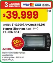 Axel - Horno Eléctrico HC45N 45 LT