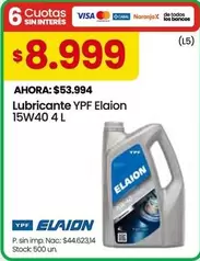 Lubricante YPF Elaion