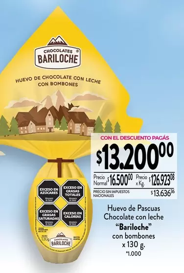 Bariloche - Huevo de Pascuas Chocolate con leche