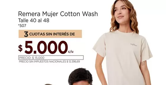Remera Mujer Cotton Wash