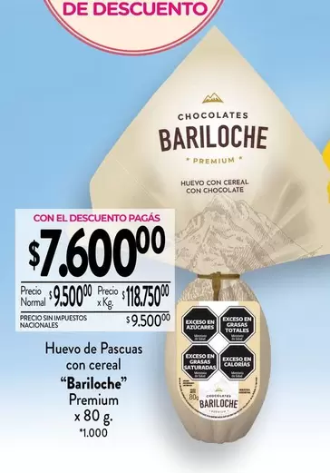 Bariloche - Huevo de Pascuas con cereal