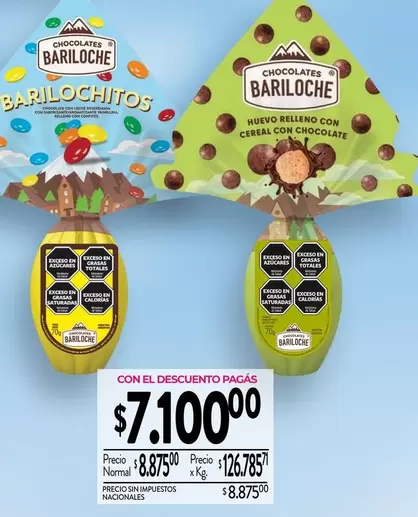 Bariloche - BARILOCHITOS, HUEVO RELLENO CON CEREAL CON CHOCOLATE