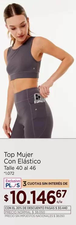 Top Mujer Con Elástico