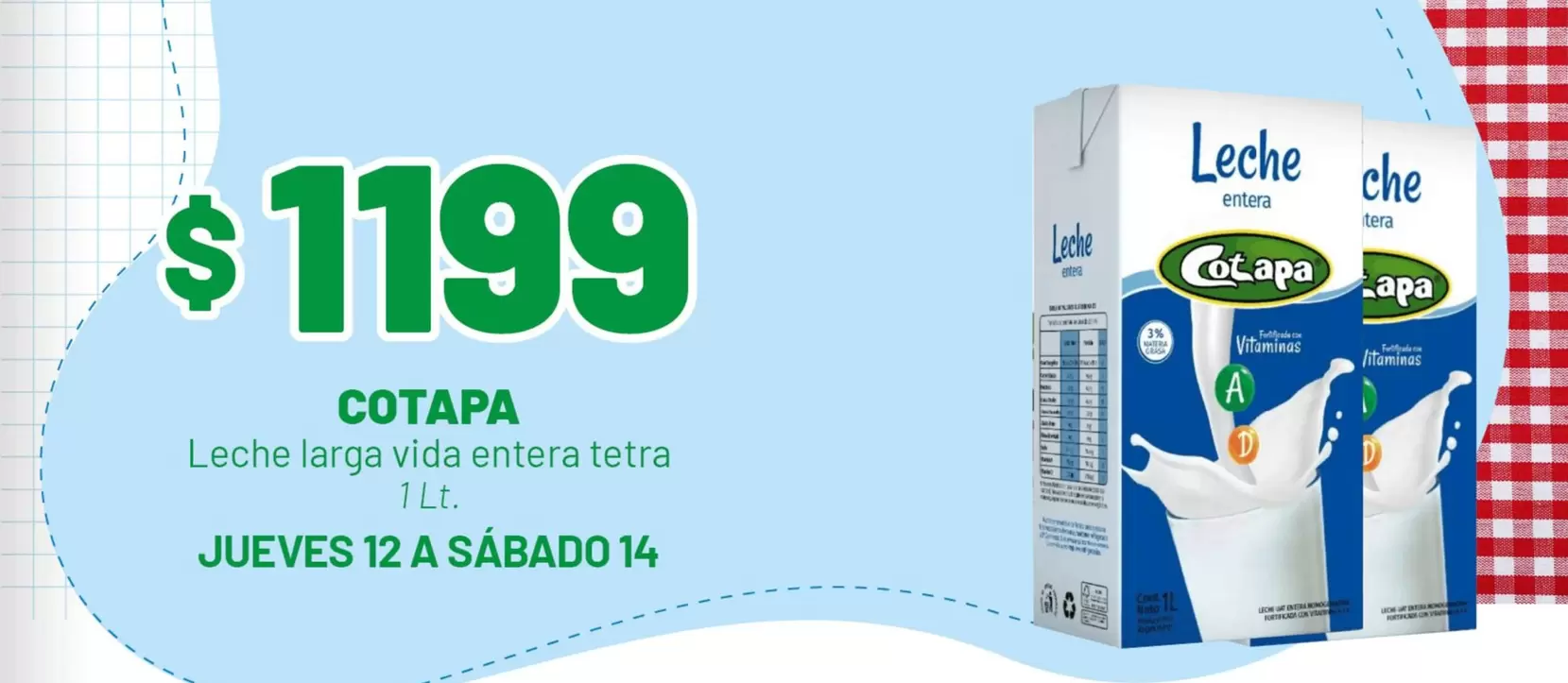 vida - Leche larga  entera tetra