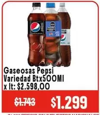 Pepsi - Gaseosas Variedad Btx500Ml
