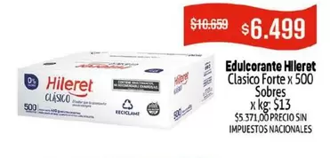 Hileret - Clasico Forte x 500 Sobres