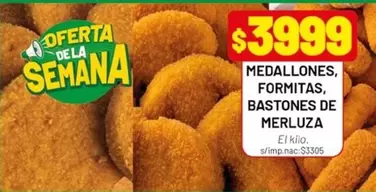 Formitas - MEDALLONES, FORMITAS, BASTONES DE MERLUZA