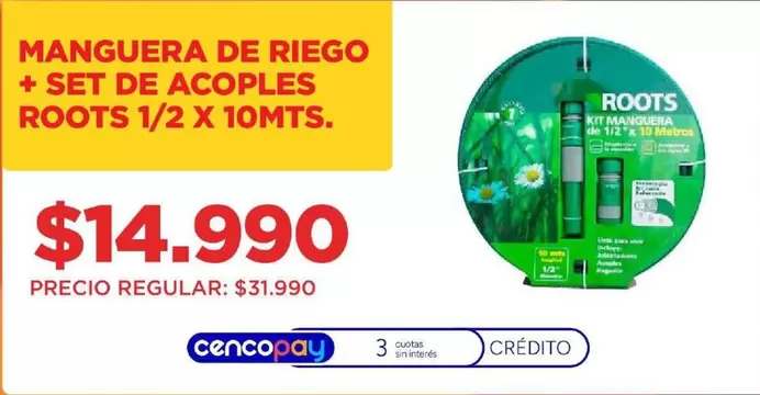 X$ - MANGUERA DE RIEGO + SET DE ACOPLES