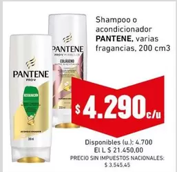 Pantene - Shampoo o acondicionador