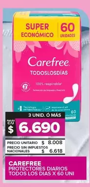 Carefree - PROTECTORES DIARIOS TODOS LOS DIAS